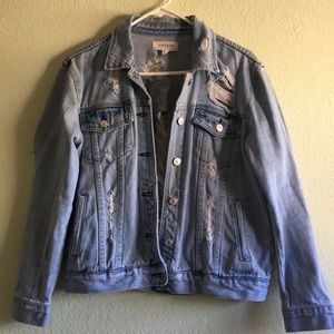 Distressed Light Denim Jacket